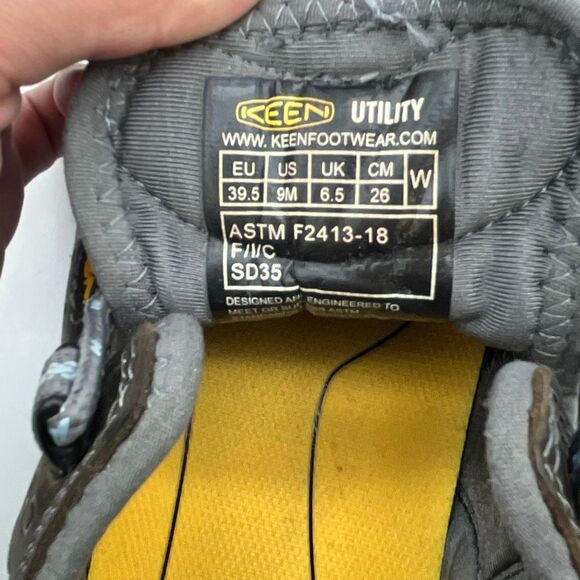 KEEN Men’s Work Shoes 9M Brown Alloy Toe SD35 Utility Hiking Safety Sneakers - Picture 3 of 9